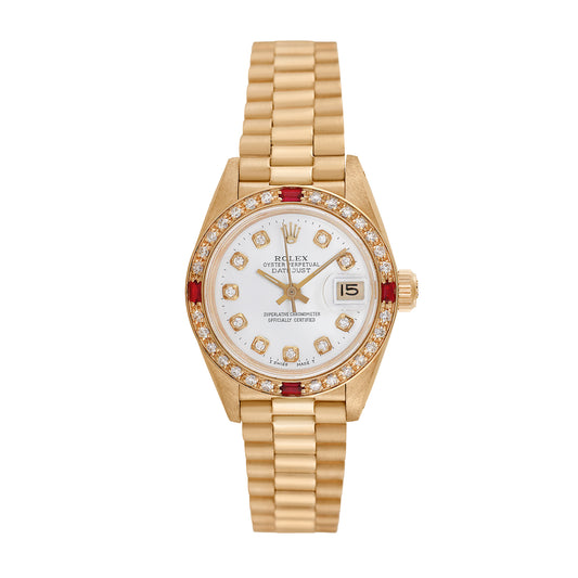 Rolex Womens 18K Yellow Gold President 26mm