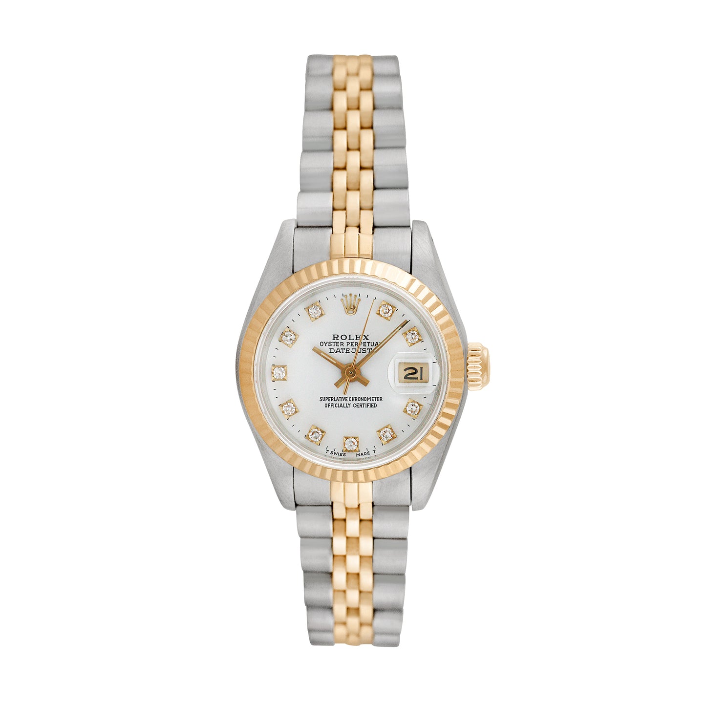 Rolex Womens Two-tone Datejust with Factory diamonds 26mm