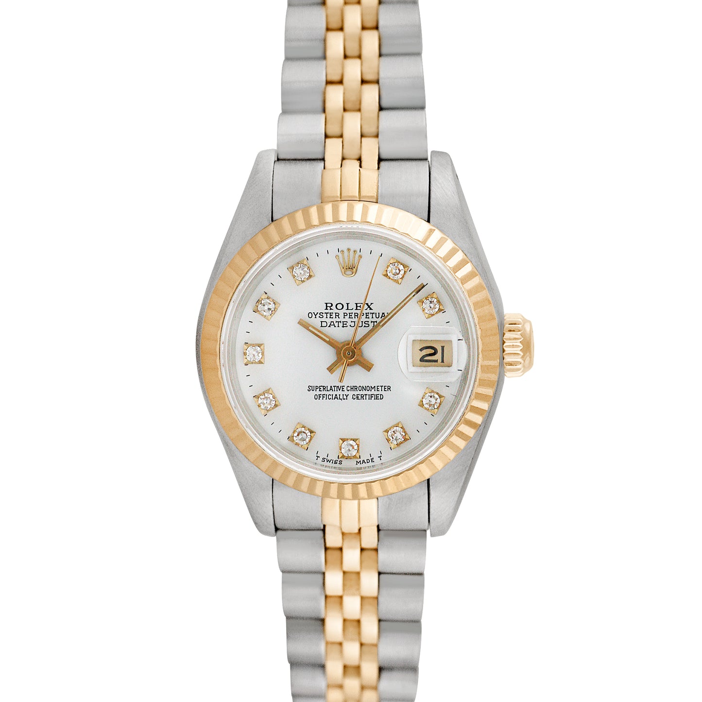 Rolex Womens Two-tone Datejust with Factory diamonds 26mm