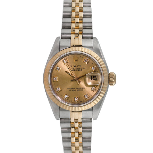 Rolex Womens Two-tone Datejust with Factory diamonds 26mm
