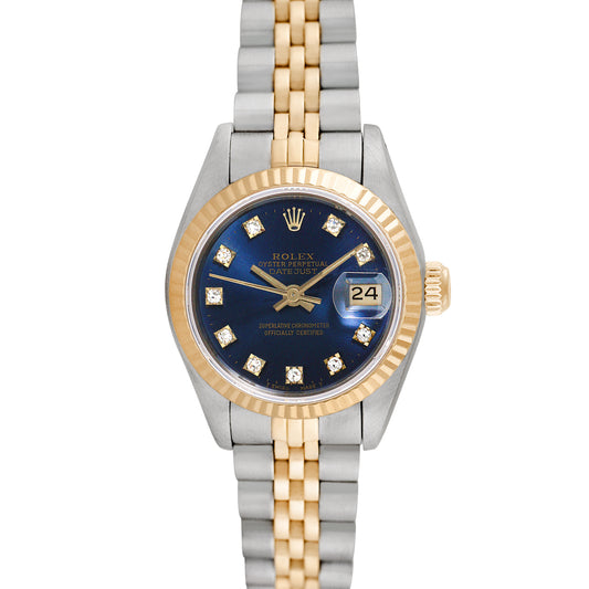Rolex Womens Two-tone Datejust with Factory diamonds 26mm