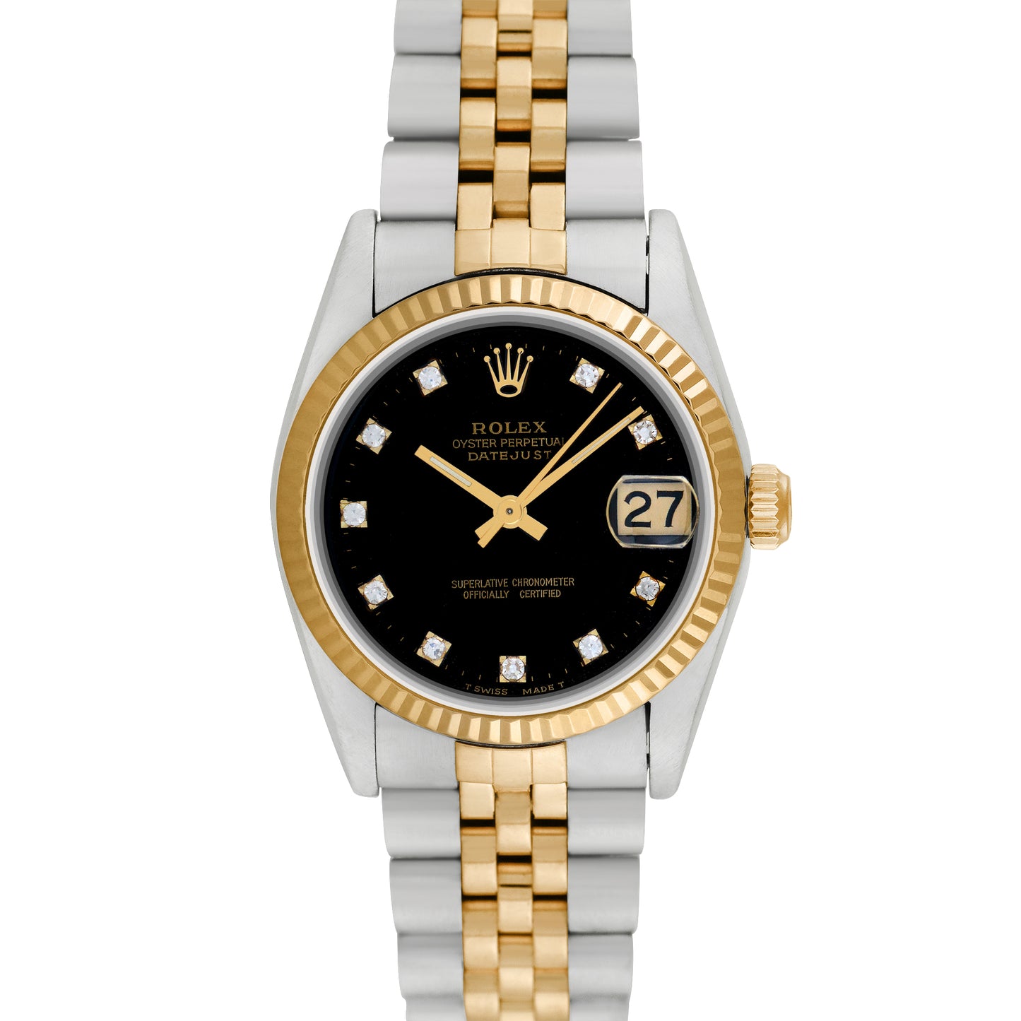 Rolex Midsize Two-tone Datejust with Factory Diamonds 31mm
