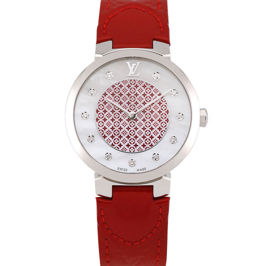 Louis Vuitton Womens Tambour Monogram 33mm