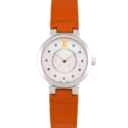 Louis Vuitton Womens Tambour Slim Rainbow 28mm